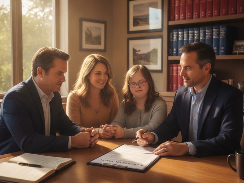 San Diego County family and estate-planning attorney reviewing a special needs trust document for a beneficiary with disabilities